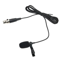 Black Lavalier Lapel Microphone 3.5mm XLR 3-Pin XLR 4-Pin Easy To Use For Wireless Detachable System Accessory