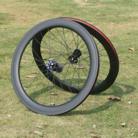 Full Carbon Road Bike Wheelset Disc Brake 1 Pair Thru Axle Wheel Rim 38mm 50mm 60mm Front Axle 100*12mm / Rear Axle 142*12mm