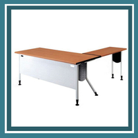 【必購網OA辦公傢俱】 KRW-167H 白桌腳+紅櫸木桌板 辦公桌 會議桌
