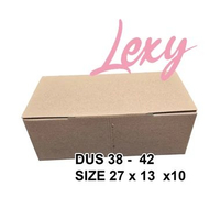 Kardus Box Dus Sepatu Sandal Coklat 27x13x10 Kardus 38-42 Coklat 10 pcs