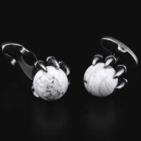 SPARTA White pine stone Antic Silver Plated White Dragonball Shirt cufflinks men's Cuff Links + Free Shipping !!! metal buttons