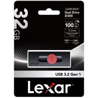 LEXAR JUMPDRIVE D300 32GB USB 3.1/TYPE-C OTG 100MB 隨身碟 黑色 (V158)