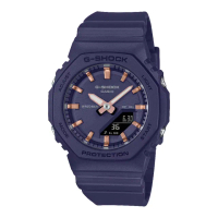 【CASIO 卡西歐】ANALOG-DIGITAL 閃耀動人全新色系數位指針女錶 海軍藍 40.2mm(GMA-P2100M-2A)