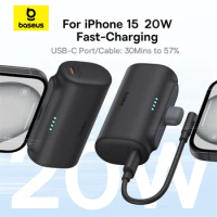 Baseus Mini Power Bank 20W Fast Charge Type C Fast Charging External Battery PowerBank for iPhone 15 Pro Max Samsung Xiaomi