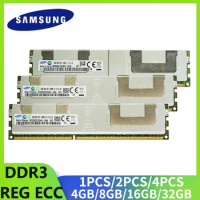 Samsung Server RAM DDR3 Memoria 4GB 8GB 16GB 32GB Memory REG ECC 1066 1333 1600 1866MHz PC3 RAM support x79 LGA 2011 motherboard