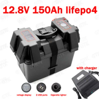 GTK Lifepo4 12.8V 12V 150AH llithium battery deep cycle for inverter UPS golf cart Yacht boat backup power supply +10A Charger