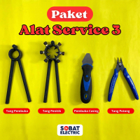 Paket Alat Servis 3 (Gold) - Alat Servis Lampu (Tang Penitik Drat, tang Pembuka Drat, Pembuka Casing