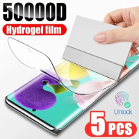 5PCS Hydrogel Film For Samsung A10 A20E A21S A30S A40 A50 A70 Screen Protector On Galaxy A12 A22 A31 A32 A51 A52S 5G M21 M31
