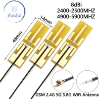 10pcs/1pc 8DBI 2.4G 5G 5.8G GSM WIFI Built In PCB Antenna High Gain Dual Band Omnidirecational IPEX/U.FL Connector Wi-Fi Router