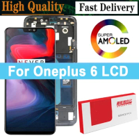 6.28'' Amoled OLED LCD For Oneplus 6 Display Touch Screen Digitizer For One plus 6 LCD Repair Parts with Service Pack