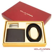 【CUMAR 義大利】二件式皮件禮盒-皮夾+皮帶-14