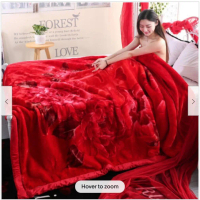 Thicked (blanket 1.5kg ) Luxury winter warm soft quilt bed cover 12lb 79X90in King Queen Selimut Cus