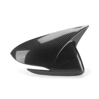 Carbon Fiber Horn Side Door Rearview Mirror Cover Trim Shells Cap for Hyundai Elantra 2016-2019