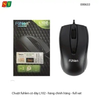 Combo Bộ phím chuột Fuhlen L411 + L102 – USB có dây – chuột 1000 DPI, 3M clicks, bàn phím ergonomic,