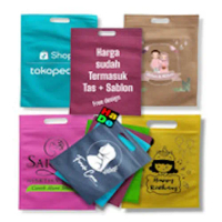 Jasa Kustom Sablon Tas Kain Spunbond Goodie Bag Model Oval Ukuran Besar Kecil 20x26 25x35 30x40 Ceta