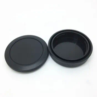 Lens Rear Cap Body Cap Cover SET For Canon EOS R RP R5 R6 Black Plastic