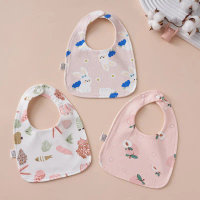 Celemek Bayi Bentuk U untuk Bayi Baru Lahir - Tahan Air Anti-Muntah dan Anti-Air Liur, Celemek Lembu