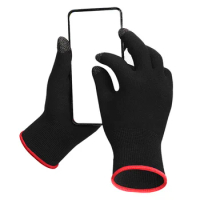 Running Gloves Gym Mens Elastic Wallet Mountaineering Breathable Workout for Nano Silver Fiber Telefingers Black