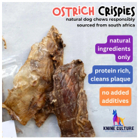 South African Ostrich - Crispy Tendon (85g) - single protein dog chew, hypoallergenic