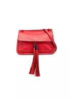 Gucci 二手 Gucci 中型竹節皮革斜背包