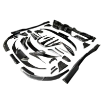 M Style Dry Carbon Fiber Body Kit Front bumper lip skirt rear diffuser rear Spoiler For Ferra-ri F8 Bodykit
