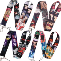 Anime Jujutsu Kaisen Lanyard Strap Keychain Cartoon Figure Gojo Satoru Yuji  Itadori Streamer Bag Pendant Key