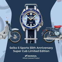 Seiko精工 5 Sports X Honda Super Cub本田小狼 聯名限量機械錶 迎春好禮 (SRPK37K1/4R36-15A0B)_SK045