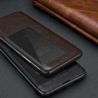 KAIBASSCE Luxury Business Leather lychee Pattern Smart sleep wake Case For Huawei Mate 20Pro Mate 20RS Mate 20X/5G Case Cover