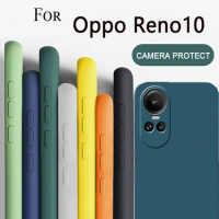 For Oppo Reno10 Shockproof Square Liquid Silicon TPU Phone Case Oppo Reno10 Global Phone Coques Oppo Reno10 Pro/Reno 10 Pro+