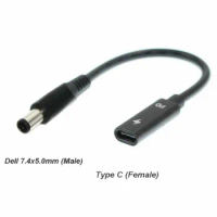 PD Fast charging cable USB-C/Type-C female to DC 7.4x5.0x0.6mm Power PD Charging Cable for Dell Alienware M11x, M11x R2, M11x R3