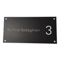 2mm Black House Number Sign Stainless Steel Name Plate