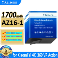 1700mAh YKaiserin Battery AZ16-1 for Xiaomi YI 4K +/Lite for 360 VR Action Not for Discovery Version Bateria