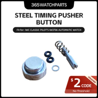 Steel Timing Pusher Button for IWC CLASSIC PILOT'S IW3706 Automatic Watch
