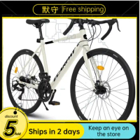 Bike 700c Ecarpat Road Bike, 16-Speed Disc Brakes, Light Weight Aluminum Frame , Racing Bike City Commuting Road Bicycle, Bike