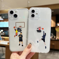 Cartoon Dunk Clear Phone Case For iPhone 14 12 11 13 Pro Max Case Silicone Soft Cover on iPhone 13 Mini X XS XR 8 7 14 Plus SE2