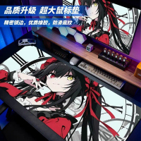 แผ่นรองเมาส์ Tokisaki Kurumi XL (หลายขนาด) ธีมอะนิเมะ Waifu ฐานยางกันลื่น หนา 3 มม. เหมาะสำหรับโต๊ะท