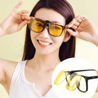 【ALEGANT】經典淺桔黃可掀夾式防眩光寶麗來偏光太陽眼鏡(UV400墨鏡/MIT/上掀夾片/外掛夾式鏡片)