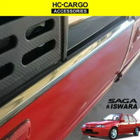Proton Saga Old & Iswara 3D Door lining chrome / Door belt moulding / Lining chrome tingkap / Sporty