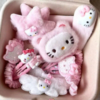 Set 14 chun kẹp tóc mèo kitty hồng [ C601 ][T1-KHO1]