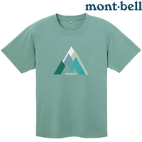 Mont-Bell Wickron 中性款 排汗衣/圓領短袖 1114727 PEAKS 山脈 LBL 淺藍