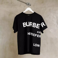 Burberry Kaos BURBERRY HORSEFERRY BLACK TSHIRT 100% ORIGINAL