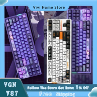 VGN V87 Mechanical Keyboard Side Engraved Wireless Bluetooth 3mode 87 Key Hot Swap Pbt Rgb Office Customized Gaming Keyboard