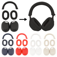 Silicone Headphone Case Headbeam Protector Sleeve Headphones Protective Case Cover Ear Pads for Sony WH-1000XM5 Accessories