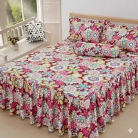Diva Linen Sprei Rumbai ukuran 180x200 + BED COVER MAGENTA