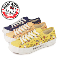 【HELLO KITTY】凱蒂貓台灣主題水果綁帶休閒帆布鞋/輪胎鞋(橙色、黃色、藍色)