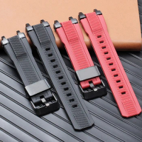 High quality rubber watchband For Gshock MTG-G1000 MTG-B1000/D/BD watch strap Metal interface men Modified band