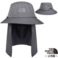 The North Face 中性款 FLYWEIGHT BUCKET HAT 輕質透氣遮陽登山健行兩用遮陽帽_灰色 N