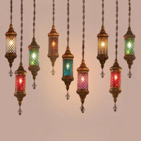 Southeast Asia Thai Design Vintage Decorative Pendant Lights LED E27 Atmosphere Industrial Hanging Lamp Cafe Shop Restaurant Bar