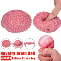 Antistress Toys Novelty Brain Toy Squeezable Relieve Stress Ball Squishy Brain Toy Halloween Decor