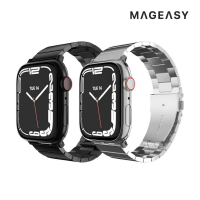MAGEASY Apple 蘋果 Watch (38mm/40mm/41mm) MAESTRO 不鏽鋼鏈錶帶 手錶帶【愛瘋潮】【APP下單最高22%回饋】
